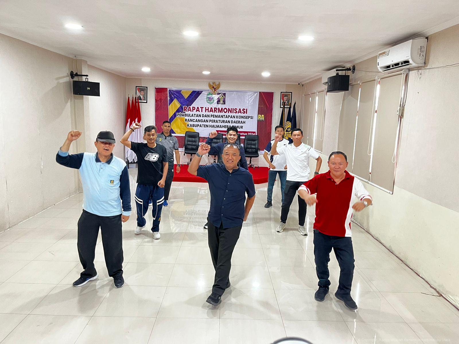 Senam Kebugaran Jasmani, Dorong ASN Kanwil Kemenkumham Malut Tingkatkan Imunitas