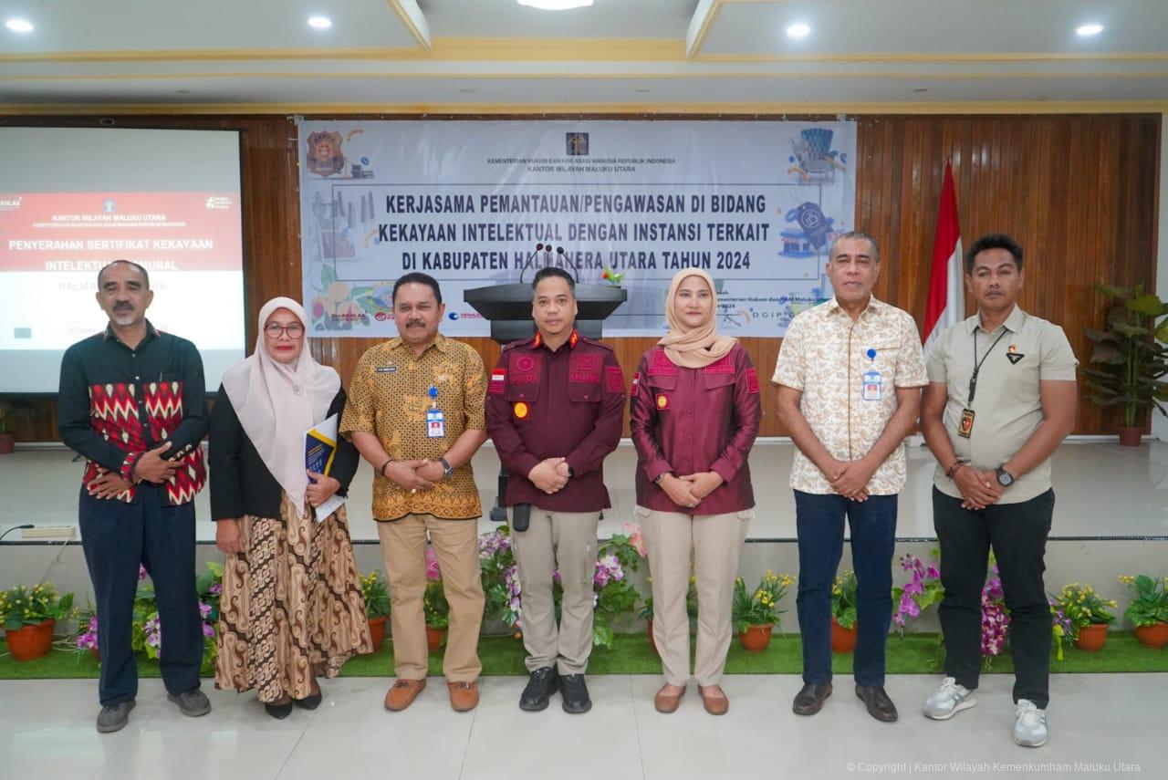 Kemenkumham Malut Gelar Kegiatan Kerjasama Pemantauan dan Pengawasan Kekayaan Intelektual di Halmahera Utara