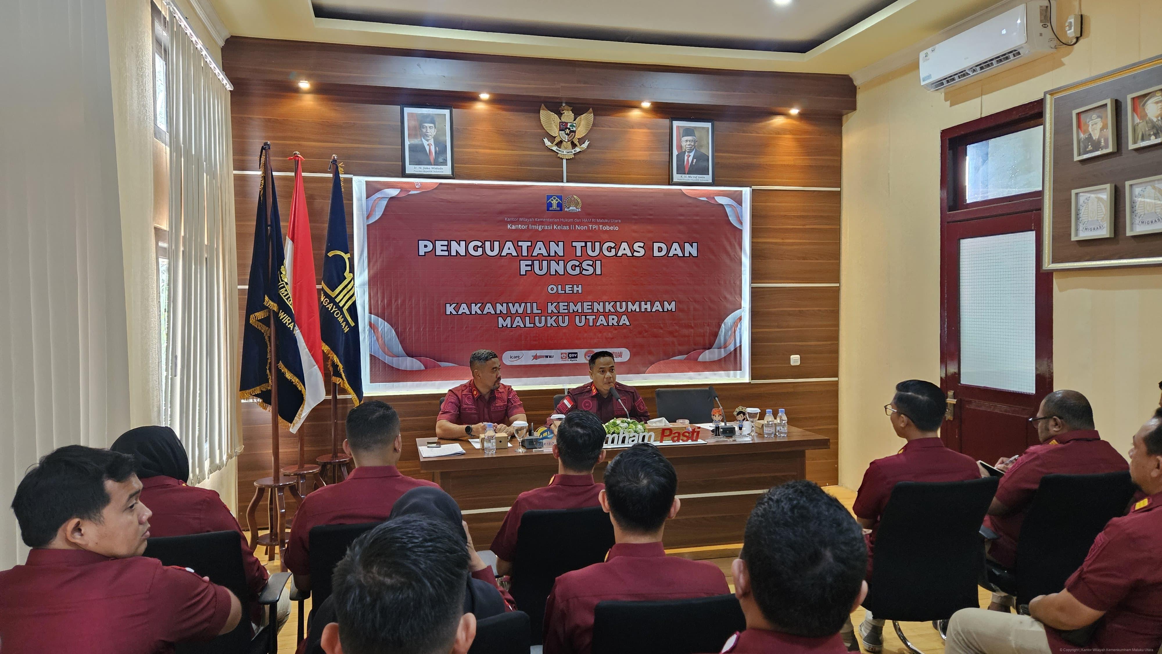 Kakanwil Kemenkumham Malut, Andi Taletting Langi Dorong Peningkatan Pelayanan dan Inovasi di Kanim Kelas II Non TPI Tobelo