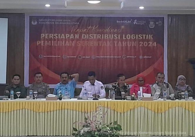 Distribusi Logistik Pemilu di Lapas Tobelo, Kakanwil Pastikan Netralitas ASN dan Pemilu Damai